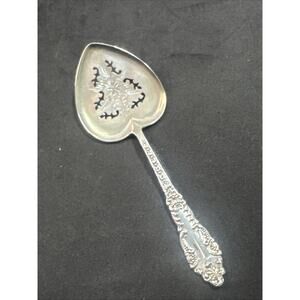 Lafayette by Manchester Heart Shaped Nut Spoon Sterling Silver, Mono